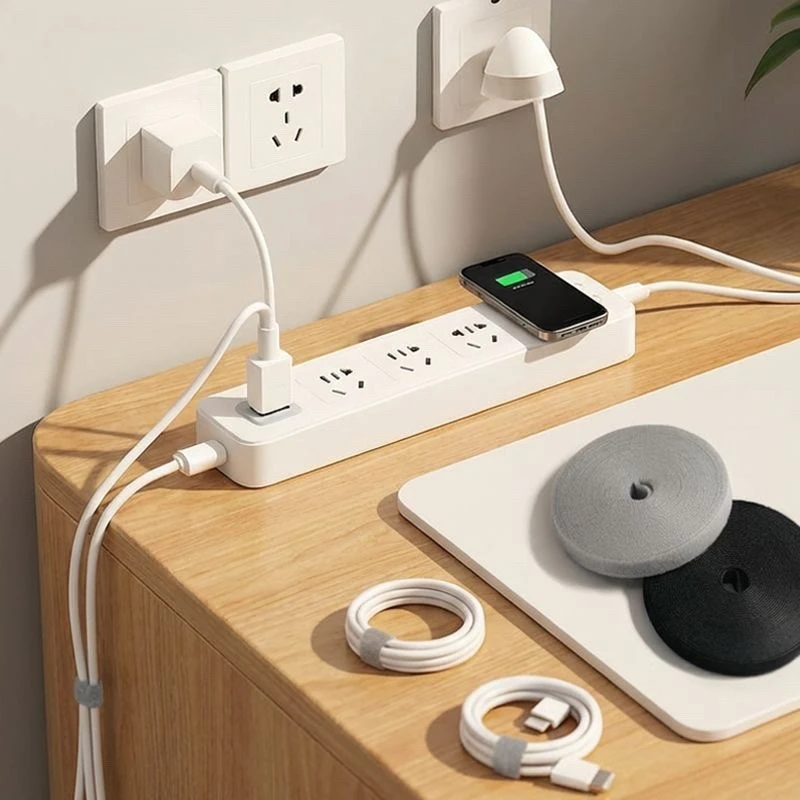 Cable Organizer - Organizer kabli, taśma samoprzylepna, haczyki i