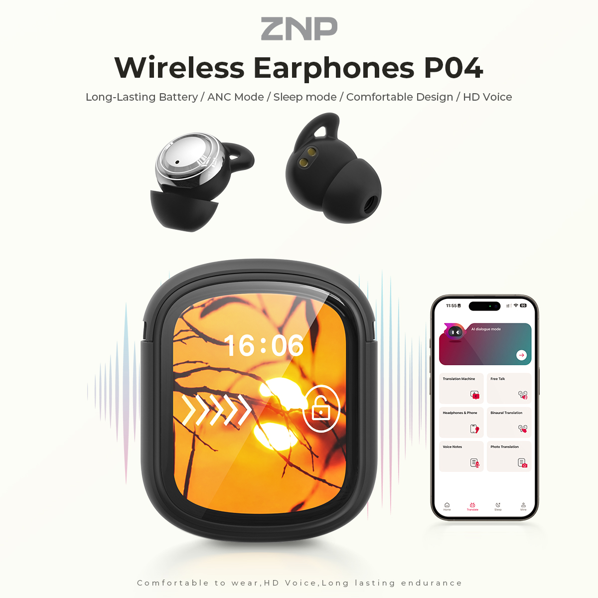 Słuchawki ZNP P04 do spania z  – Headphones Wireless recenzja i cena